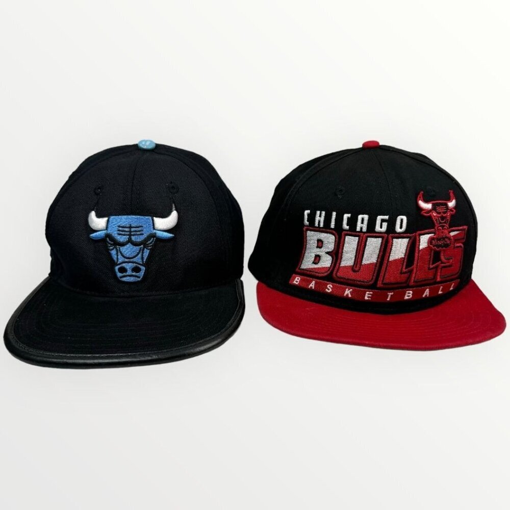 Chicago Bulls Basketball Hat Bundle Strapback Snapback Embroidered Caps Mens OS